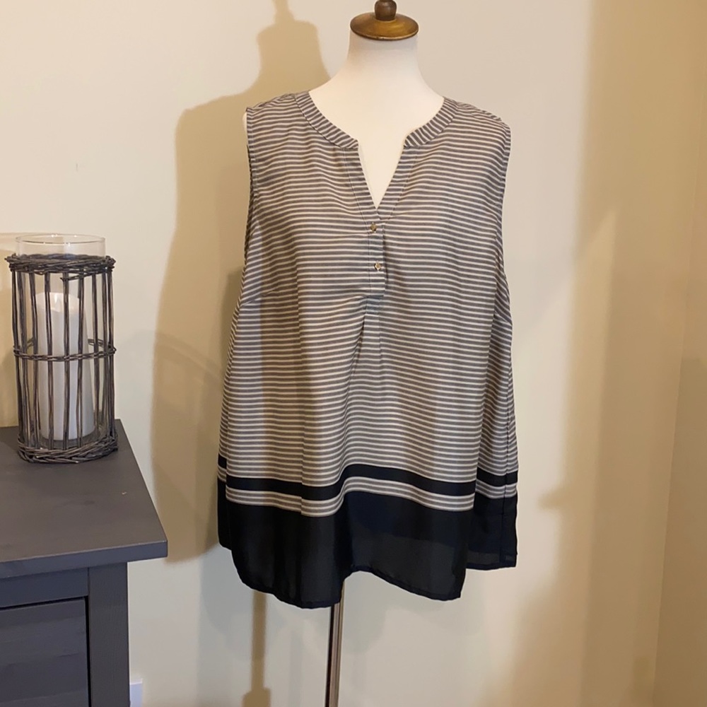 Simple, elegant sleeveless blouse by Cynthia Rowley.